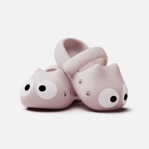 Adorable Big Eye Cat Slippers for Cozy Y2K Aesthetic and Cute Home Vibes