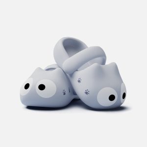 Adorable Big Eye Cat Slippers for Cozy Y2K Aesthetic and Cute Home Vibes