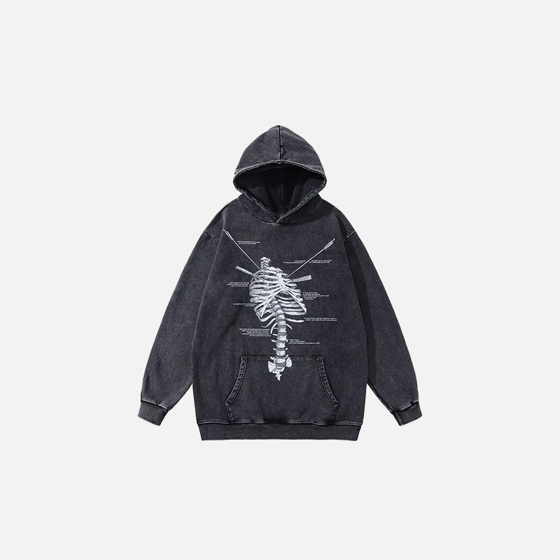 Anatomy In Motion Y2K Hoodie - Trendy Grunge Aesthetic Pullover for Stylish Outfits