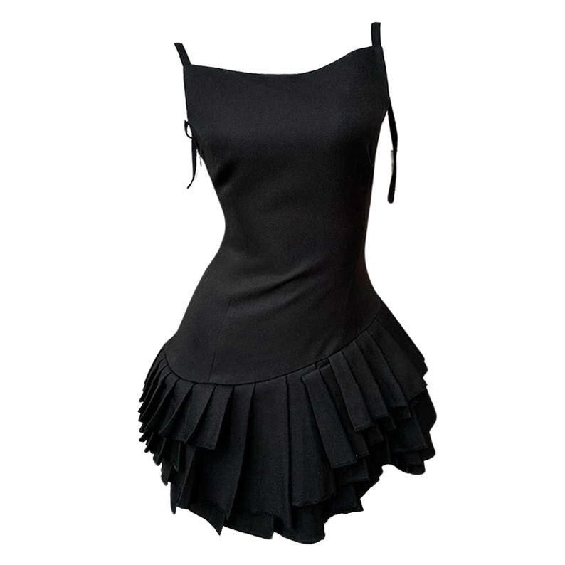 Balletcore Aesthetic Pleated Dress - Y2K Fashion Inspired Cute Dress for Stylish Outfits