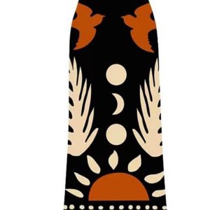 Bird Print Mesh Maxi Skirt - Y2K Aesthetic Cover Up for Trendy Outfits