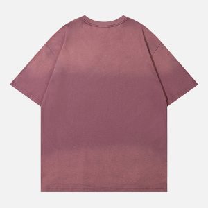 Blurring Shadow Washed Tee - Y2K Aesthetic Top for Grunge and Coquette Style Outfits