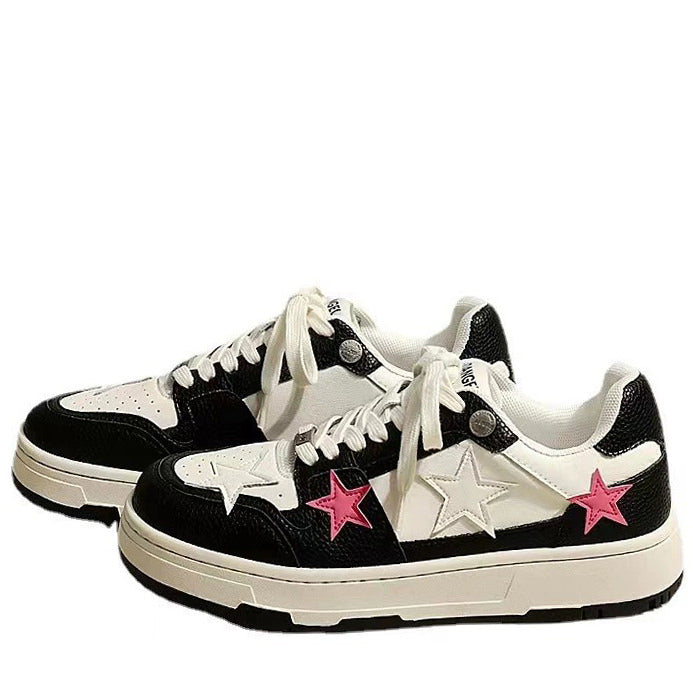 Bubblegum Pink Y2K Star Sneakers for a Cute and Comfy Aesthetic Look