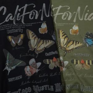 California Butterfly Garden Y2K Aesthetic Sweatshirt - Cute and Comfy Fashion Top