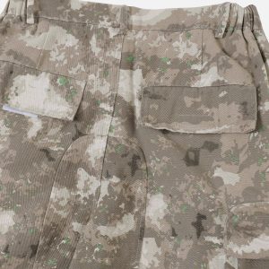 Camouflage Multi Pocket Cargo Pants for Y2K Aesthetic and Grunge Style Outfits