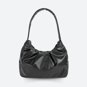 Casualcore Y2K Ruched Shoulder Bag - Trendy Coquette Aesthetic Accessory for Everyday Style