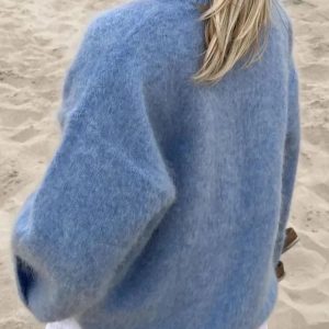 Charming Cozy Knit Pullover: Y2K Aesthetic Top for Comfy, Cute Outfits