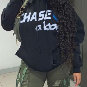 Chase A Bag Y2K Aesthetic Hooded Sweatshirt for Comfy Grunge Style Outfits