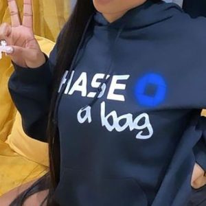 Chase A Bag Y2K Aesthetic Hooded Sweatshirt for Comfy Grunge Style Outfits