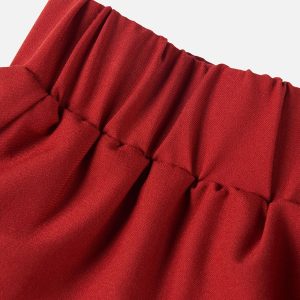 Cherry Red Y2K Tiered Skirt - Cute Coquette Aesthetic for Stylish Outfits