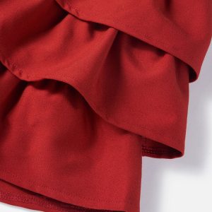 Cherry Red Y2K Tiered Skirt - Cute Coquette Aesthetic for Stylish Outfits