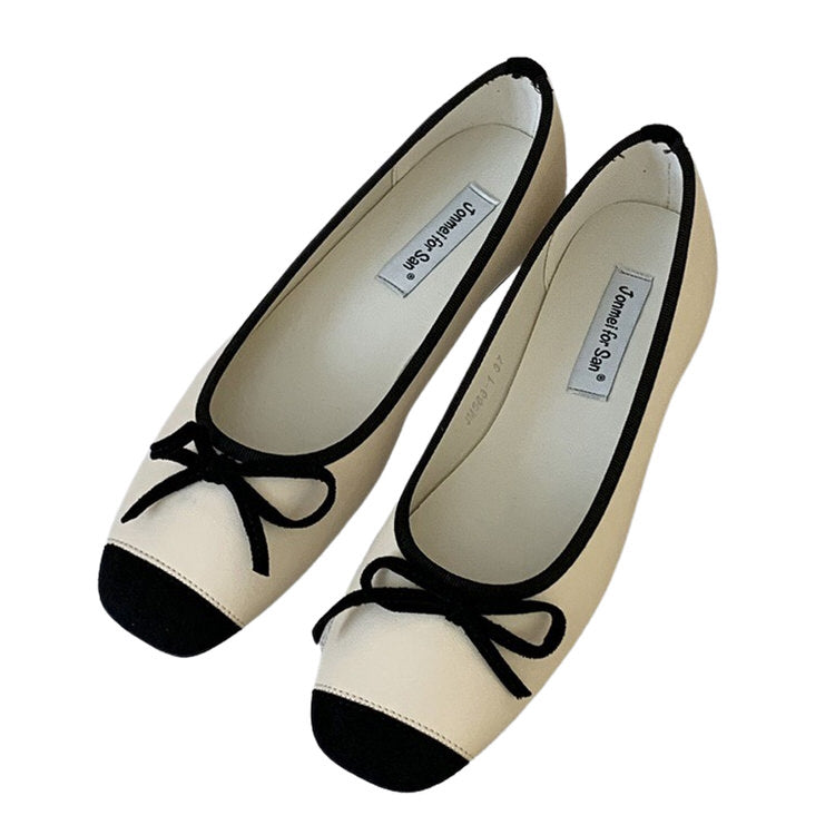 Chic Ballet Core Bow Flats for Y2K Aesthetic and Coquette Style Outfits