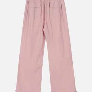 Chic Basic Solid Cargo Pants for Y2K Aesthetic and Coquette Style Outfits