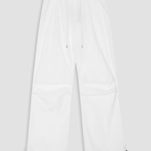 Chic Basic Solid Cargo Pants for Y2K Aesthetic and Coquette Style Outfits