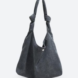 Chic Corduroy Hobo Shoulder Bag for Y2K Fashion Lovers and Coquette Aesthetic Enthusiasts