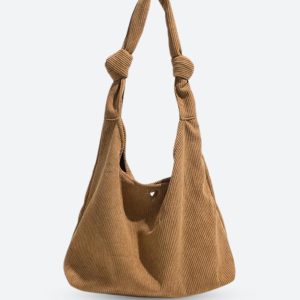 Chic Corduroy Hobo Shoulder Bag for Y2K Fashion Lovers and Coquette Aesthetic Enthusiasts