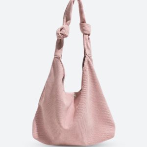 Chic Corduroy Hobo Shoulder Bag for Y2K Fashion Lovers and Coquette Aesthetic Enthusiasts