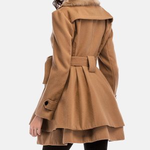 Chic Double-Breasted Belted Coat for Y2K Fashion Lovers - Stylish Outerwear Essential