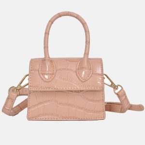 Chic Flap Solid Textured Bag for Y2K Fashion Lovers and Coquette Aesthetic Enthusiasts