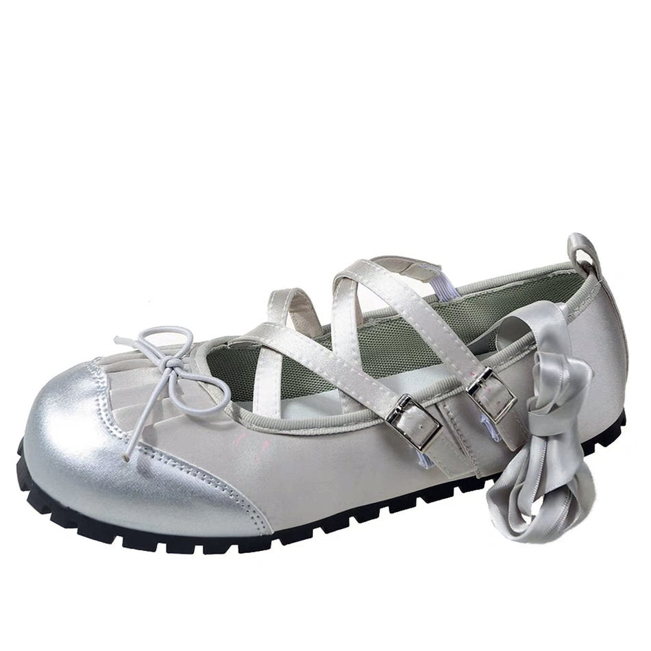 Chic Goes Around Ballet Flats - Y2K Aesthetic Footwear for Stylish Outfits