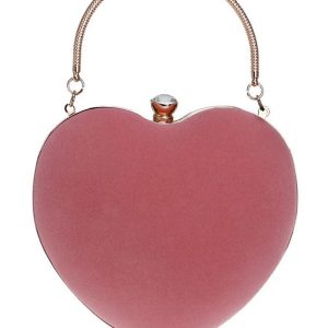 Chic Heart-Shaped Clutch for Y2K Fashion Lovers - Perfect for Coquette Aesthetic Outfits