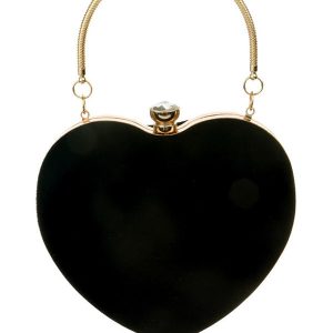 Chic Heart-Shaped Clutch for Y2K Fashion Lovers - Perfect for Coquette Aesthetic Outfits