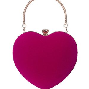 Chic Heart-Shaped Clutch for Y2K Fashion Lovers - Perfect for Coquette Aesthetic Outfits