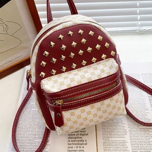 Chic Little Rivet Quilted Backpack - Y2K Aesthetic Bag for Coquette and Grunge Styles