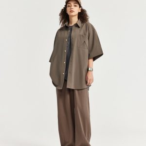 Chic Loose Solid Color Baggy Pants for Effortless Y2K Style and Comfy Aesthetic Outfits