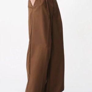 Chic Old Money Wide Leg Pants for Effortless Y2K Style and Preppy Aesthetic Outfits