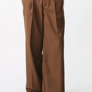 Chic Old Money Wide Leg Pants for Effortless Y2K Style and Preppy Aesthetic Outfits