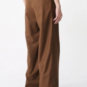 Chic Old Money Wide Leg Pants for Effortless Y2K Style and Preppy Aesthetic Outfits