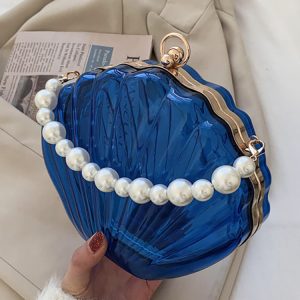 Chic Pearl Decor Dome Bag - Y2K Aesthetic Accessory for Coquette and Grunge Styles