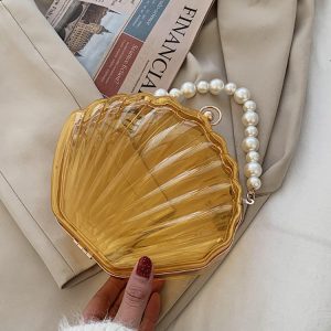 Chic Pearl Decor Dome Bag - Y2K Aesthetic Accessory for Coquette and Grunge Styles