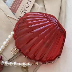 Chic Pearl Decor Dome Bag - Y2K Aesthetic Accessory for Coquette and Grunge Styles