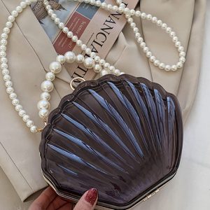 Chic Pearl Decor Dome Bag - Y2K Aesthetic Accessory for Coquette and Grunge Styles