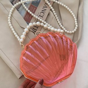 Chic Pearl Decor Dome Bag - Y2K Aesthetic Accessory for Coquette and Grunge Styles