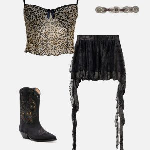 Chic Perspective Lace Skirt: Embrace Y2K Fashion with Coquette Aesthetic Elegance