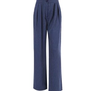 Chic Pinstripe Tailored Pants for Y2K Fashion Lovers - Elevate Your Aesthetic Style