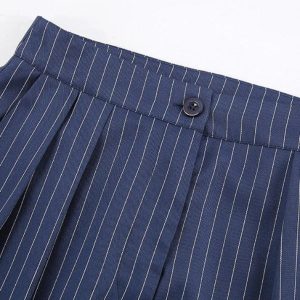 Chic Pinstripe Tailored Pants for Y2K Fashion Lovers - Elevate Your Aesthetic Style