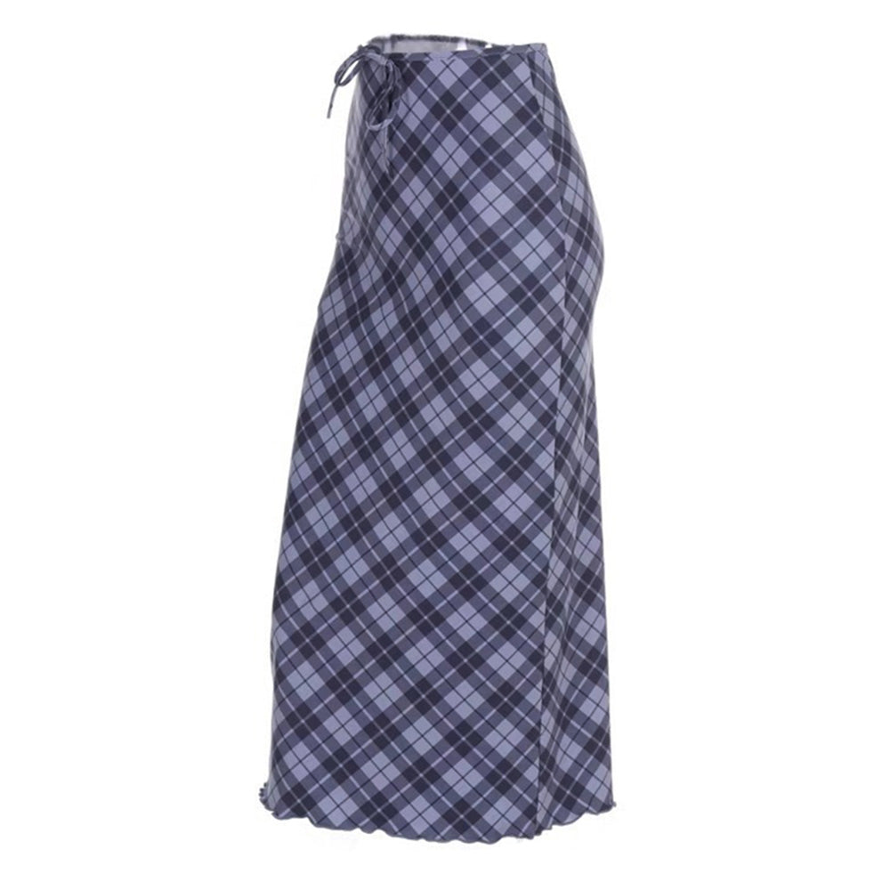 Chic Plaid Maxi Skirt for Y2K Fashion Lovers - Perfect for Coquette and Grunge Aesthetics