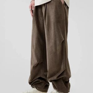 Chic Pleated Wide Leg Pants for Effortless Y2K Style and Aesthetic Outfits