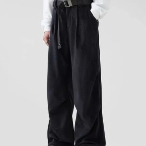 Chic Pleated Wide Leg Pants for Effortless Y2K Style and Aesthetic Outfits