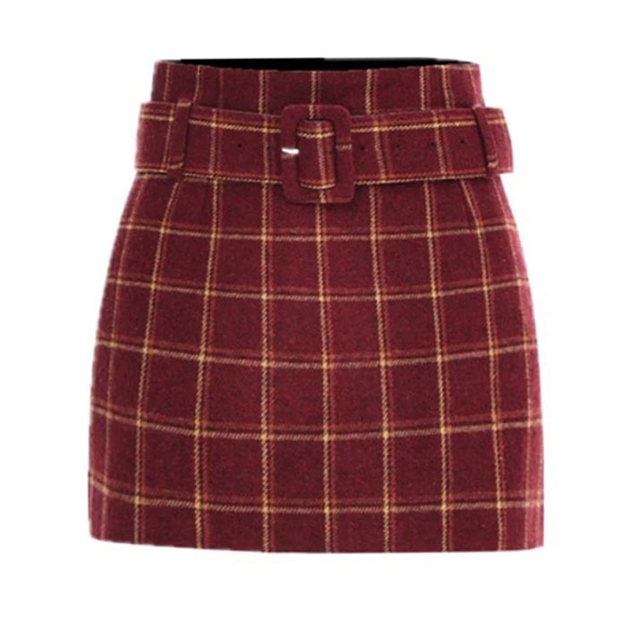 Chic Red Plaid Cargo Skirt - Y2K Aesthetic for Trendy Outfits and Stylish Looks