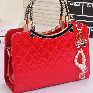 Chic Rhombus Solid Color Handbag for Y2K Fashion and Coquette Aesthetic Outfits