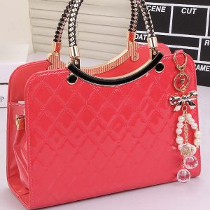 Chic Rhombus Solid Color Handbag for Y2K Fashion and Coquette Aesthetic Outfits