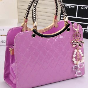 Chic Rhombus Solid Color Handbag for Y2K Fashion and Coquette Aesthetic Outfits