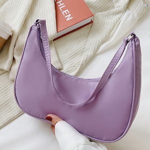 Chic Solid Color Zip-Up Bag for Y2K Fashion Lovers - Perfect for Coquette Aesthetic Outfits