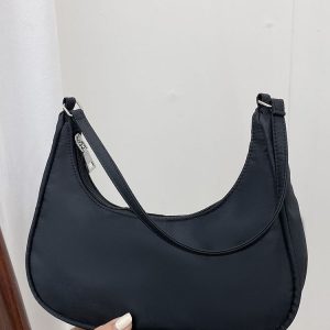 Chic Solid Color Zip-Up Bag for Y2K Fashion Lovers - Perfect for Coquette Aesthetic Outfits