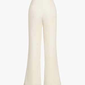 Chic Solid Straight Leg Pants for Effortless Y2K Style and Aesthetic Outfits